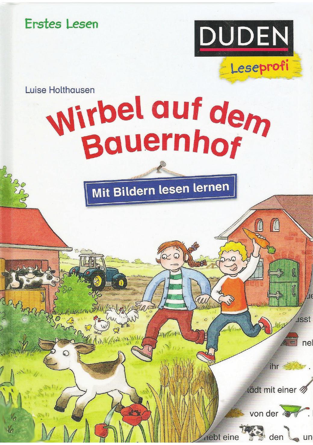 Wirbel auf dem Bauernhof mit Bildern lesen lernen