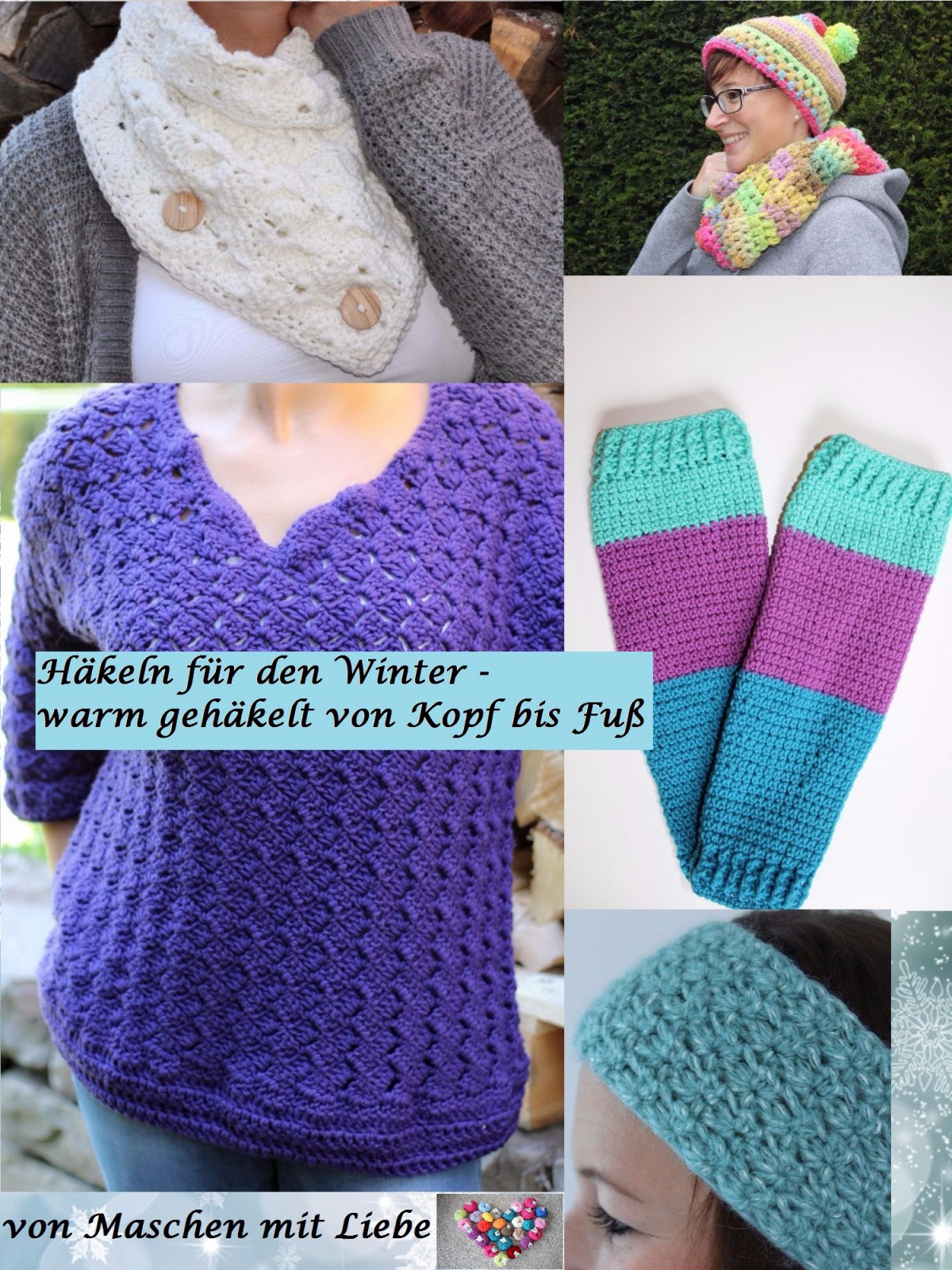 Häkeln für den Winter warm gehäkelt von Kopf bis Fuß