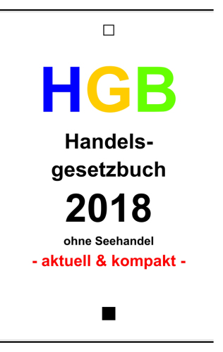 HGB Handelsgesetzbuch 2018