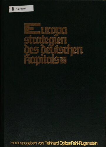 Europastrategien des deutschen Kapitals : 1900-1945