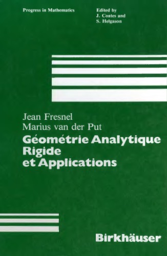 Geometrie Analytique Rigide Et Applications