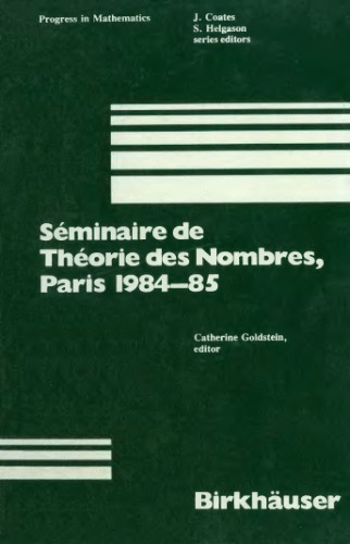 Séminaire de théorie des nombres, Paris 1984-85