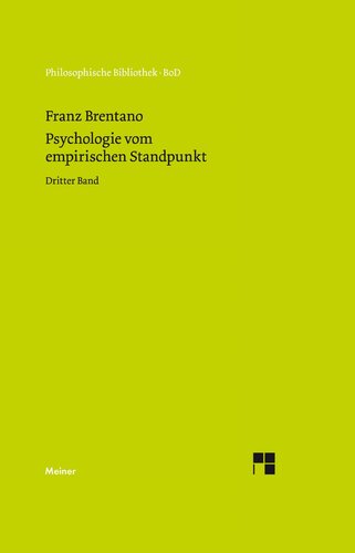 Vom sinnlichen und noetischen Bewußtsein äußere und innere Wahrnehmung, Begriffe.