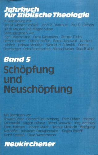 Schöpfung und Neuschöpfung