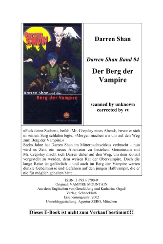 Darren Shan und der Berg der Vampire