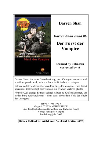 Darren Shan und der Fürst der Vampire