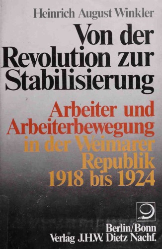 Von Der Revolution Zur Stabilisierung