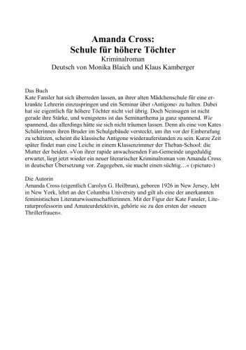 Schule für höhere Töchter Roman