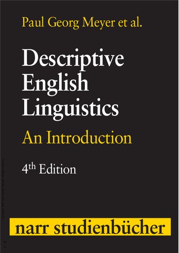 Descriptive English linguistics an introduction