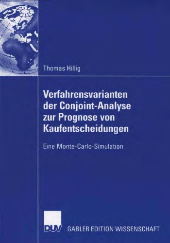 Verfahrensvarianten Der Conjoint-Analyse Zur Prognose Von Kaufentscheidungen