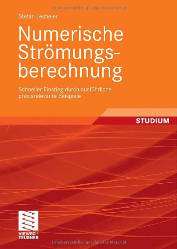 Numerische Strömungsberechnung schneller Einstieg durch ausführliche praxisrelevante Beispiele