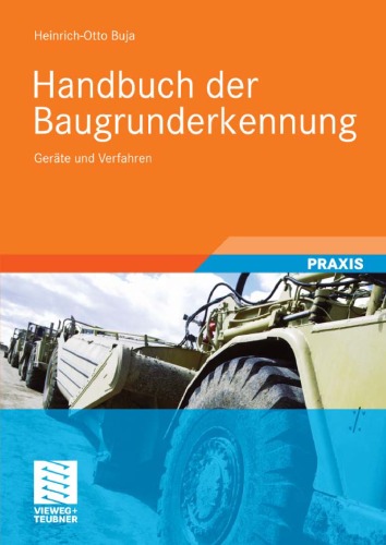 Handbuch Der Baugrunderkennung