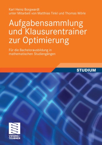 Aufgabensammlung Und Klausurentrainer Zur Optimierung