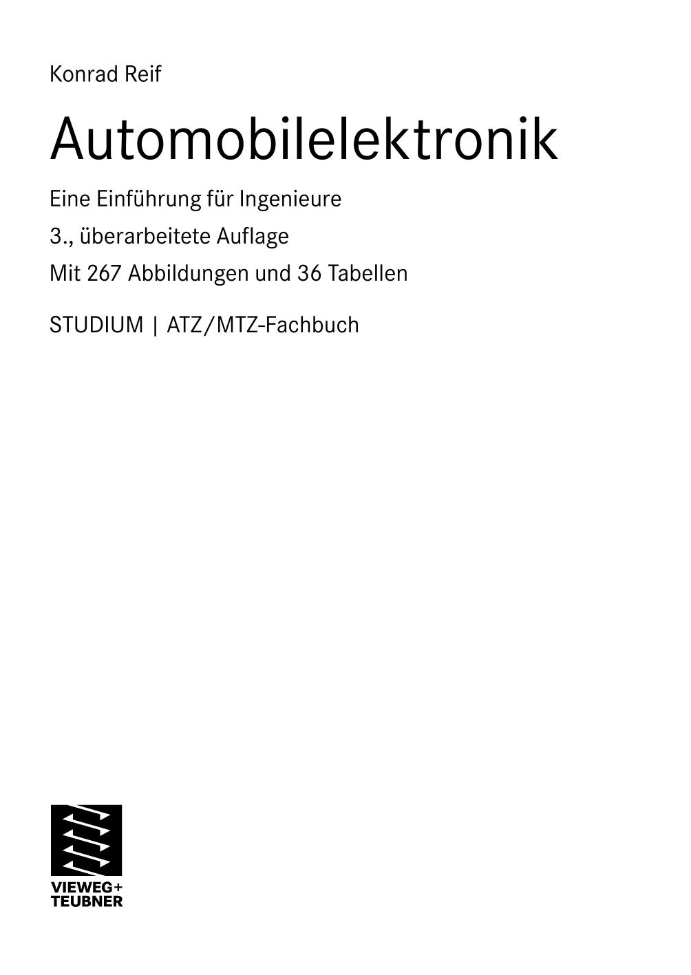 Automobilelektronik eine Einführung für Ingenieure ; mit 36 Tabellen