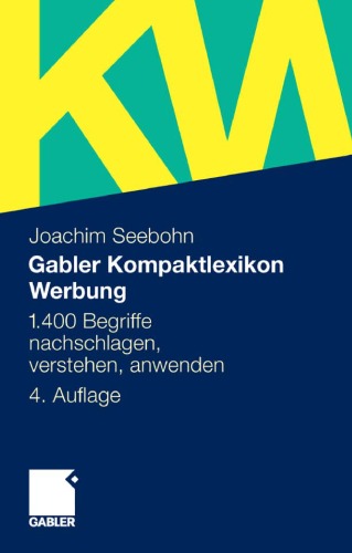 Gabler Kompaktlexikon Werbung