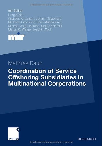 Coordination Of Service Offshoring Subsidiaries In Multinational Corporations