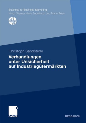 Verhandlungen Unter Unsicherheit Auf Industriegutermarkten