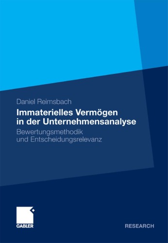 Immaterielles Vermogen in Der Unternehmensanalyse