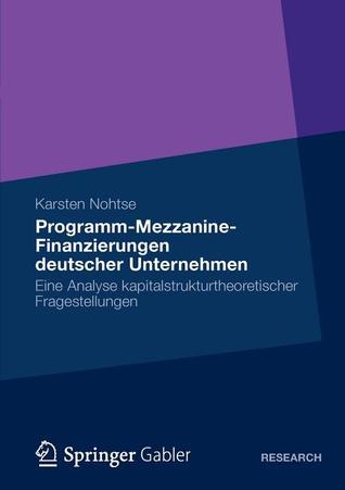 Programm-Mezzanine-Finanzierungen Deutscher Unternehmen