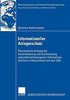 Informationeller Anlegerschutz