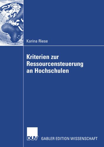 Kriterien Zur Ressourcensteuerung an Hochschulen