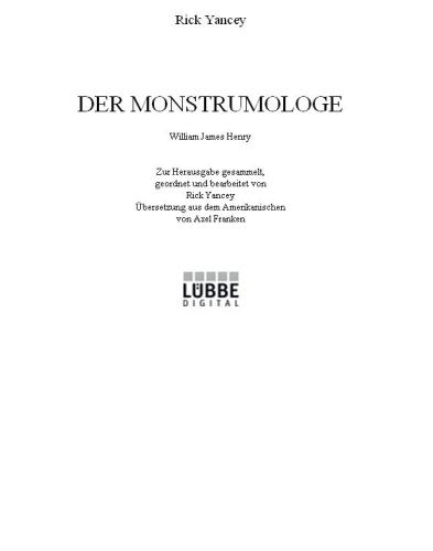 Der Monstrumologe