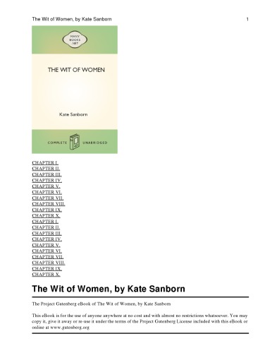 The Wit of Women Fourth Edition