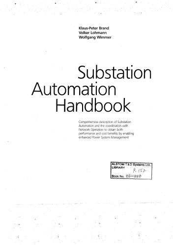 Substation automation handbook