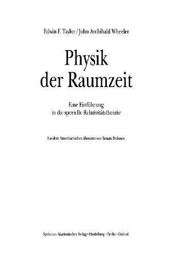 Physik Der Raumzeit