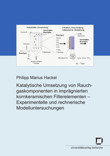 Katalytische Umsetzung von Rauchgaskomponenten in imprägnierten kornkeramischen Filterelemten. Experimentelle und rechnerische Untersuchungen