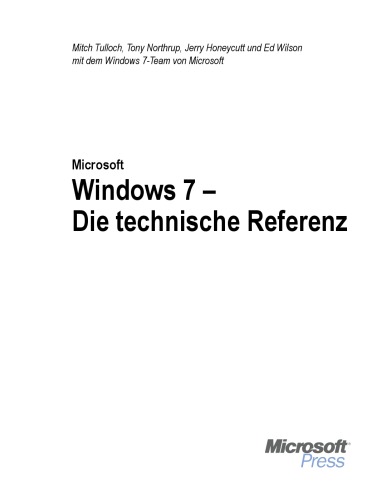 Microsoft Windows 7 - die technische Referenz