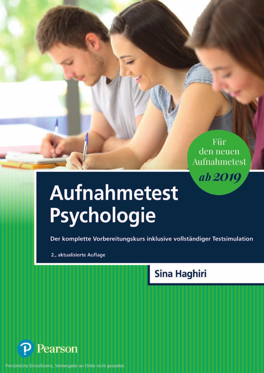 Aufnahmetest Psychologie der komplette Vorbereitungskurs inklusive vollständiger Testsimulation