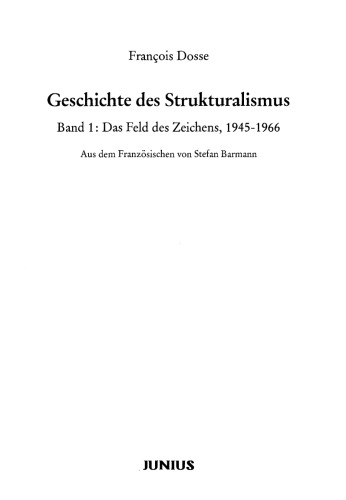 Geschichte des Strukturalismus