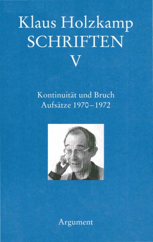 Kontinuität und Bruch : Aufsätze 1970-1972