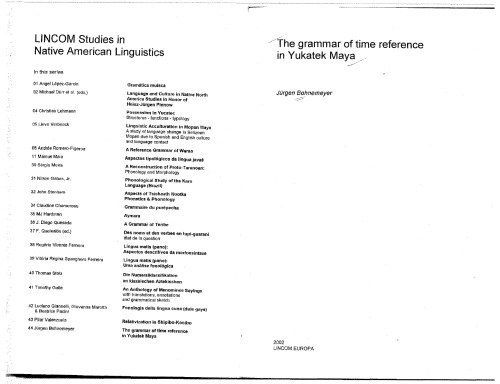 The grammar of time reference in Yukatek Maya