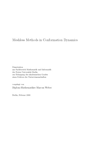 Meshless methods in conformation dynamics