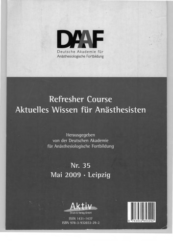 Refresher course / Nr. 35. 9. - 12. Mai 2009, Leipzig