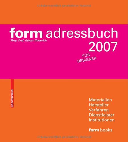 Form Adressbuch 2007