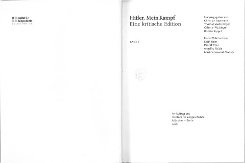 Hitler, Mein Kampf - Eine kritische Edition