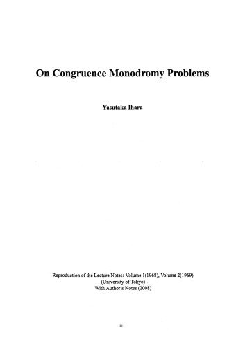 On Congruence Monodromy Problems