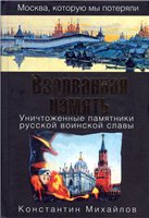 <div class=vernacular lang="ru">Взорванная память : уничтоженные памятники русской воинской славы /</div>
Vzorvannai︠a︡ pami︠a︡tʹ : unichtozhennye pami︠a︡tniki russkoĭ voinskoĭ slavy