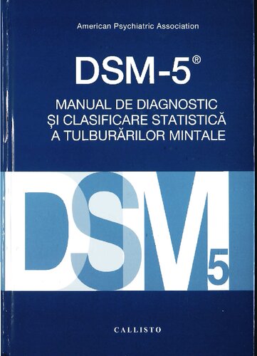 DSM-5, Manual de Diagnostic şi Clasificare Statistică a Tulburărilor Mintale