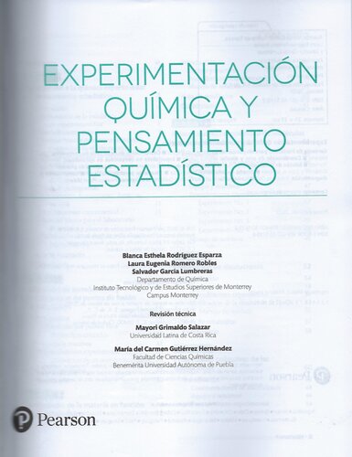 Experimentación Química y Pensamiento Estadístico