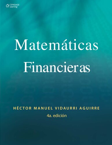 Matemáticas financieras. 4e.