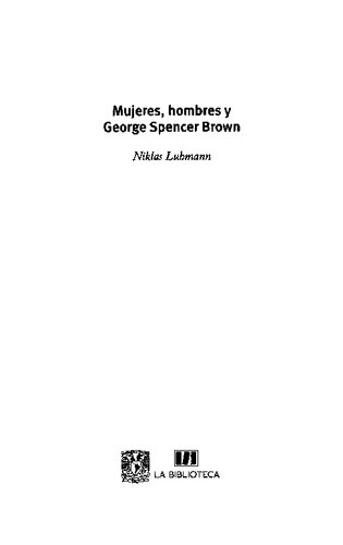 Mujeres, hombres y George Spencer Brown