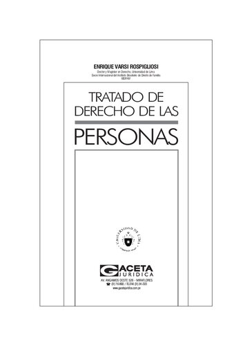 Tratado de derecho de las personas