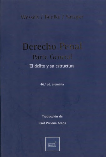 Derecho penal. parte general