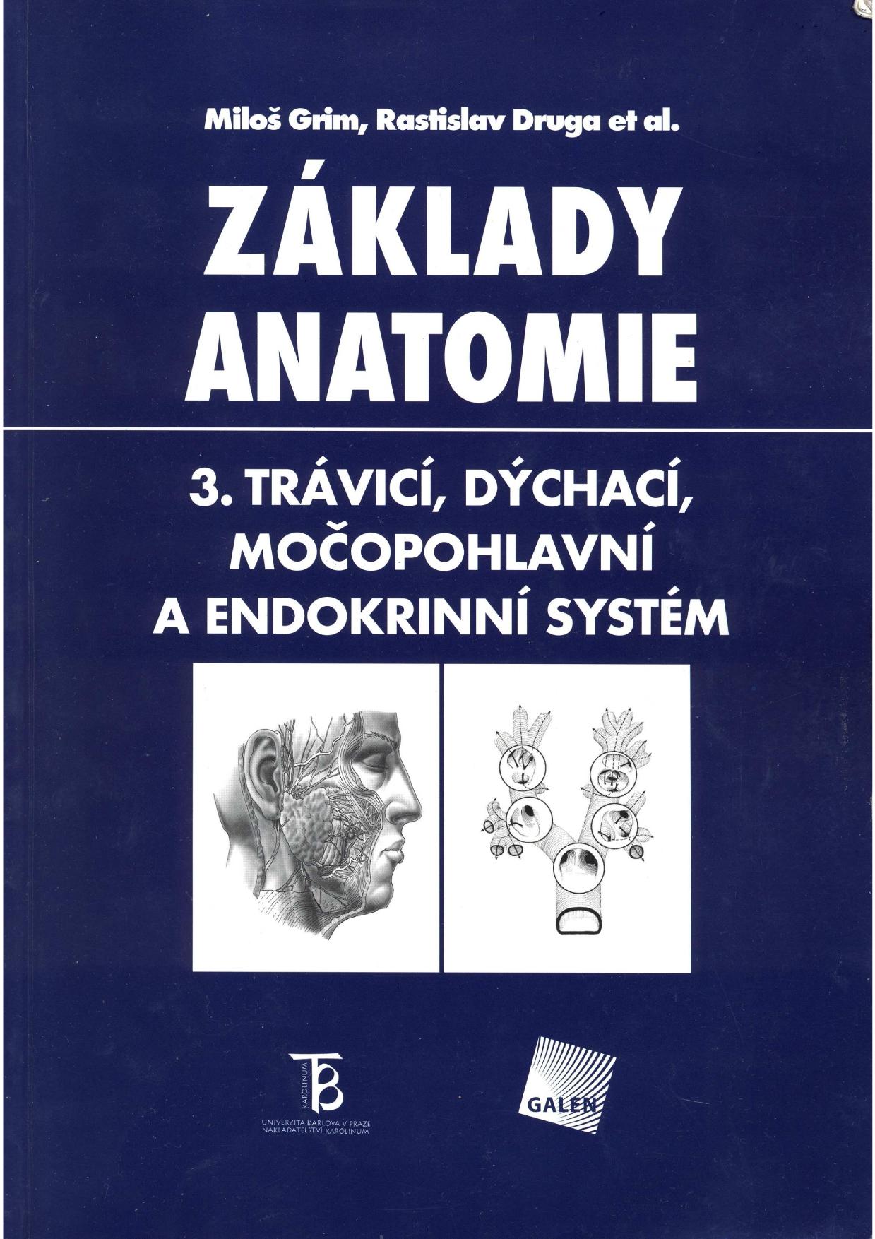 Základy anatomie. 3., Trávicí, dýchací, močopohlavní a endokrinní systém