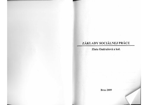 Základy sociálnej práce