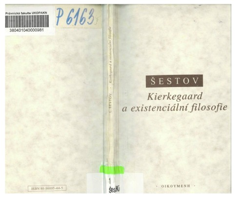 Kierkegaard a existenciální filosofie : (výbor statí)